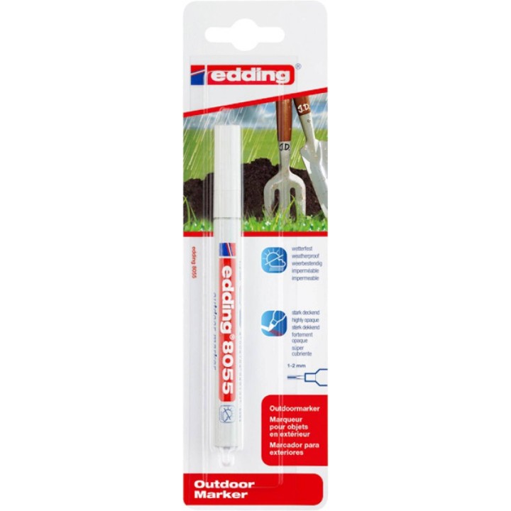 MARKER ODPORNY NA WARUNKI ATMOSFERYCZNE BLISTER EDDING 8055 BIAŁY 1-2 MM