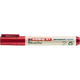 MARKER PERMANENTNY EDDING ECOLINE 21 CZERWONY 1.5-3MM