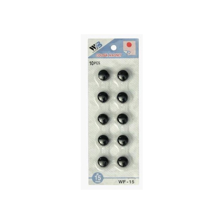 MAGNESY 15MM ARGO WF 607061 CZARNY 10SZT