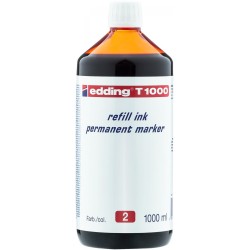 TUSZ DO MARKERÓW PERMANENTNY EDDING T 1000 CZERWONY 1000ML