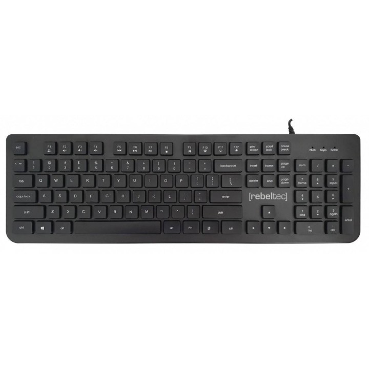 REBELTEC KLAWIATURA USB FULL SIZE SOLIDERO FUNKCJE MULTIMEDIALNE
