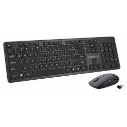 REBELTEC ZESTAW BEZPRZEWODOWY KLAWIATURA + MYSZ MAXIM 2,4GHZ, ZASIĘG 10M NANO ODBIORNIK USB 104 KLAWISZE QWERTY