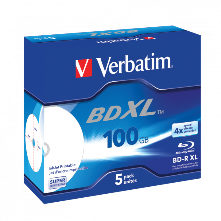 VERBATIM BD-R XL, HARD COAT, JEWEL BOX, 43789, 4X, 1 SZT., DO ARCHIWIZACJI DANYCH