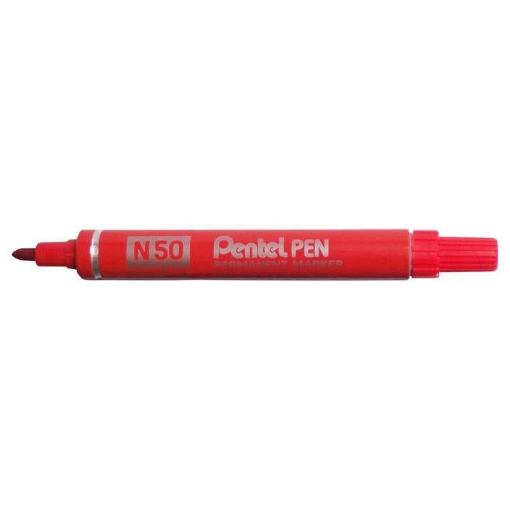 MARKER PERMANENTNY PENTEL N50-B CZERWONY OKRĄGŁA 4.3MM