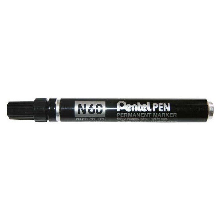 MARKER PERMANENTNY PENTEL N60-A CZARNY ŚCIĘTA
