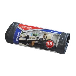 WORKI NA ŚMIECI LDPE OFFICE PRODUCTS CZARNE 35L 15SZT.