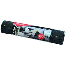 WORKI NA ŚMIECI LDPE Z TAŚMĄ OFFICE PRODUCTS CZARNE 60L 10SZT.