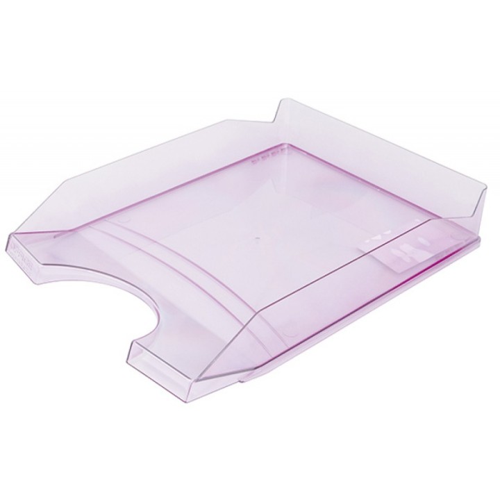SZUFLADA A4 OFFICE PRODUCTS TRANSPARENTNA FIOLETOWA POLISTYREN/PP