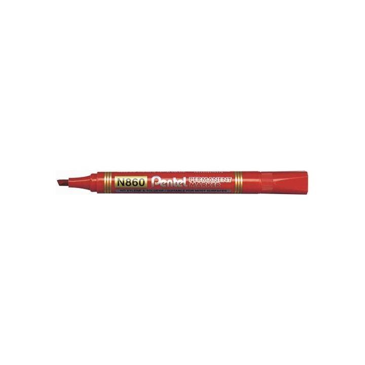 MARKER PERMANENTNY PENTEL N860-B CZERWONY ŚCIĘTA