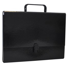 TECZKA Z RĄCZKĄ A4 OFFICE PRODUCTS CZARNA TEKTURA POWLEKANA PP 50MM