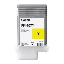 TUSZ ORYGINALNY CANON PFI107Y 6708B001 YELLOW 130 ML