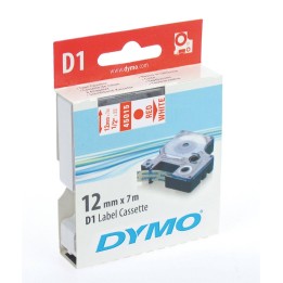 TASIEMKA ORYGINALNA KOLOR NADRUKU: CZERWONY/KOLOR TŁA: BIAŁE DYMO S0720550/45015 12MM X 7 M