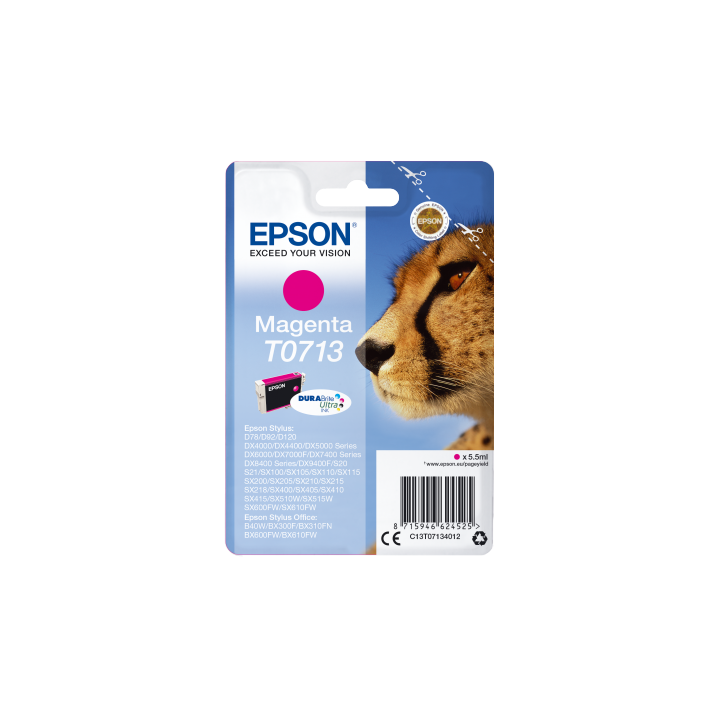 TUSZ ORYGINALNY EPSON T0713 C13T07134012 MAGENTA 5,5 ML