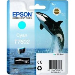 TUSZ ORYGINALNY EPSON T7602 C13T76024010 CYAN 25,9 ML