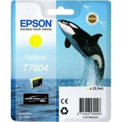 TUSZ ORYGINALNY EPSON T7604 C13T76044010 YELLOW 25,9 ML