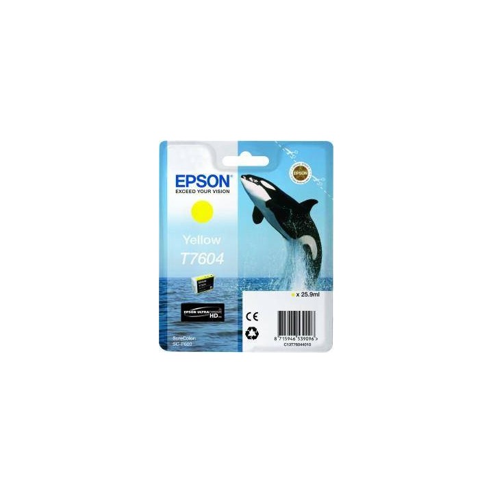 TUSZ ORYGINALNY EPSON T7604 C13T76044010 YELLOW 25,9 ML