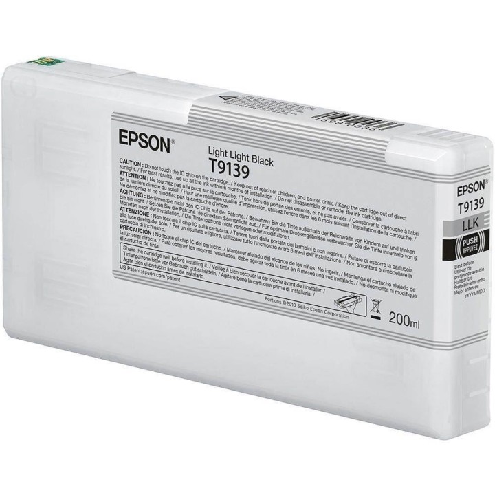 TUSZ ORYGINALNY EPSON T913900 C13T913900 CZARNY LIGHT LIGHT BLACK 200 ML