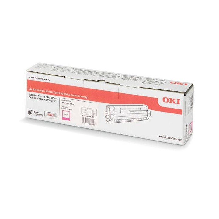 OKI ORYGINALNY TONER 47095702, MAGENTA, 5000S, OKI C824, 834, 844, O