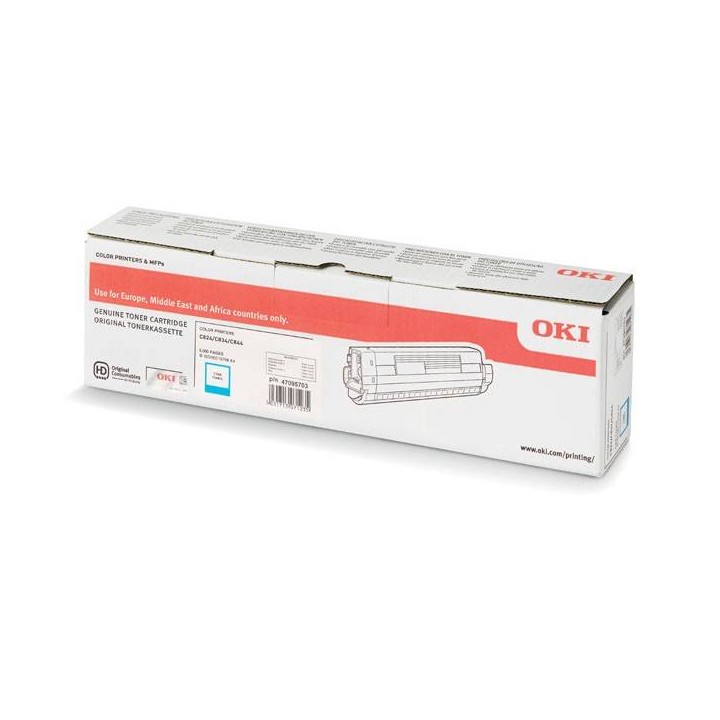 OKI ORYGINALNY TONER 47095703, CYAN, 5000S, OKI C824, 834, 844, O