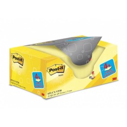 KARTECZKI SAMOPRZYLEPNE 38X51MM 3M POST-IT® 653CY-VP20 ŻÓŁTE (16+4)X100 KART