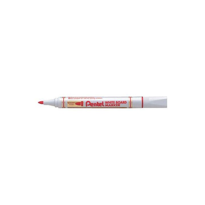 MARKER SUCHOŚCIERALNY PENTEL MW85-B CZERWONY OKRĄGŁA