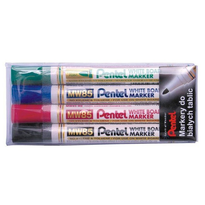 MARKER SUCHOŚCIERALNY PENTEL MW85-4W MIX*4 OKRĄGŁA 4SZT