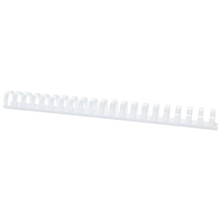 GRZBIET PLASTIKOWY 25MM (240 KARTEK) OFFICE PRODUCTS BIAŁY 50 SZT.