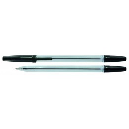 DŁUGOPIS OFFICE PRODUCTS CZARNY 1.0MM PRZEZROCZYSTA