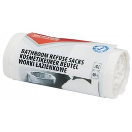 WORKI NA ŚMIECI HDPE OFFICE PRODUCTS BIAŁE 20L 40SZT.