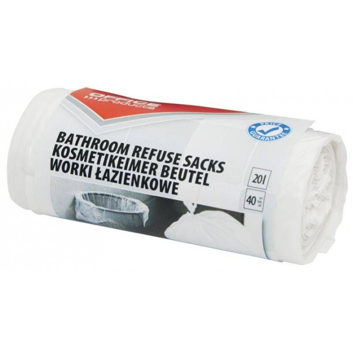 WORKI NA ŚMIECI HDPE OFFICE PRODUCTS BIAŁE 20L 40SZT.