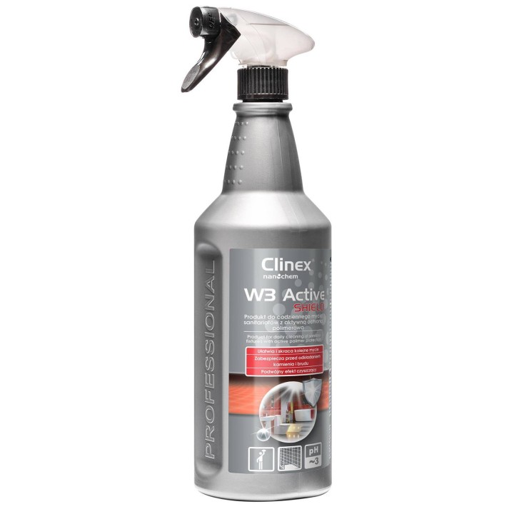 PREPARAT DO MYCIA SANITARIATÓW I ŁAZIENEK CLINEX W3 ACTIVE SHIELD 1L