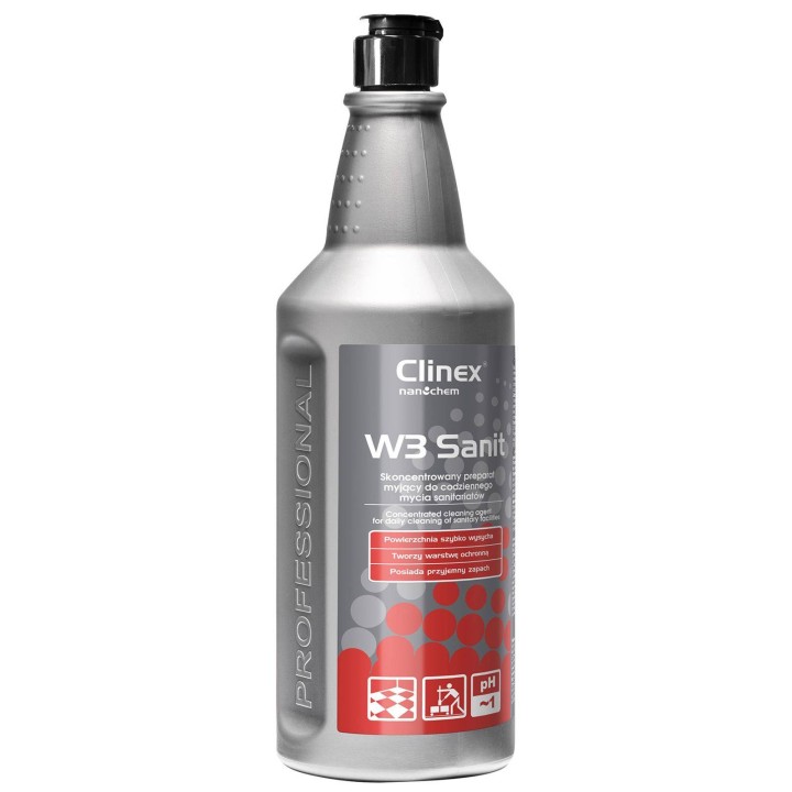 PREPARAT DO MYCIA SANITARIATÓW I ŁAZIENEK CLINEX W3 SANTI 1L