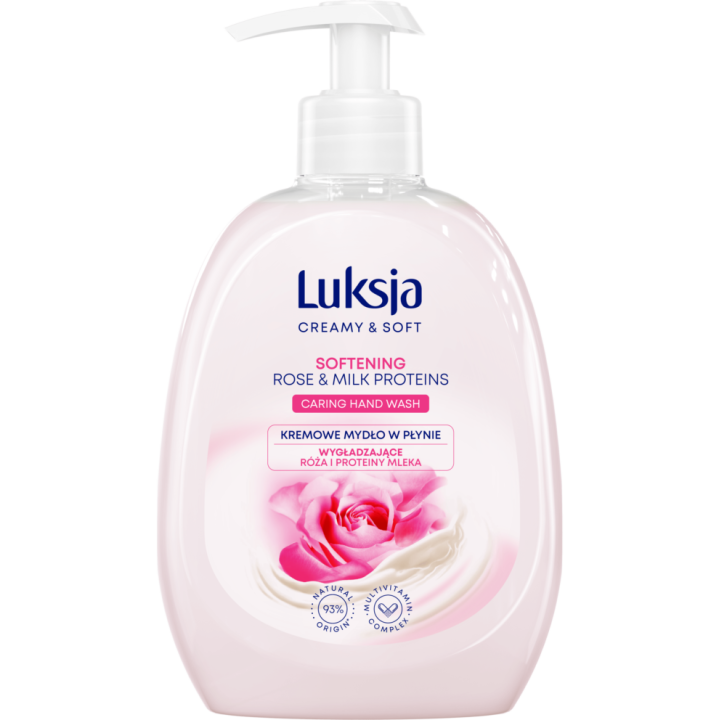 MYDŁO W PŁYNIE LUKSJA ROSE PETALS & MILK PROTEINS 500ML