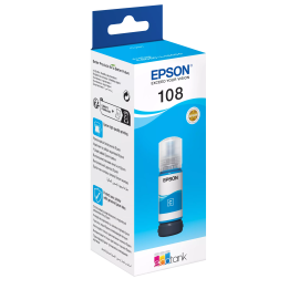 EPSON 108 ORYGINALNY INK / TUSZ C13T09C24A, CYAN, EPSON L8050
