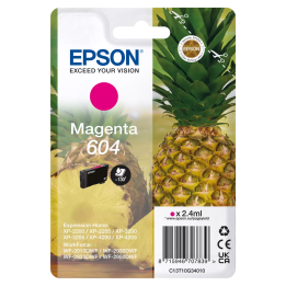 EPSON ORYGINALNY INK / TUSZ C13T10G34010, T10G340, 604, MAGENTA, 2.4ML, EPSON XP-2200, XP-3200, XP-4200, WF-2930DWF, WF-2950DWF