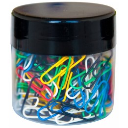 SPINACZE OKRĄGŁE 28MM Q-CONNECT W PLASTIKOWYM SŁOIKU MIX 150SZT.