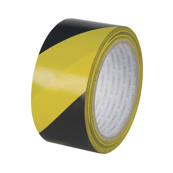 TAŚMA OSTRZEGAWCZA 48MMX20M Q-CONNECT CZARNO-ŻÓŁTA