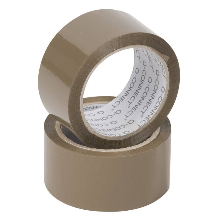 TAŚMA PAKOWA AKRYLOWA 48MMX50YD Q-CONNECT BRĄZOWA 25MIC