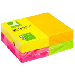 KARTECZKI SAMOPRZYLEPNE 127X76MM Q-CONNECT RAINBOW NEONOWE MIX 12X100KART