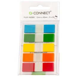 ZAKŁADKI INDEKSUJĄCE FOLIOWE 12X45MM Q-CONNECT MIX KOLORÓW 5X20 SZT