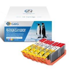 G&G KOMPATYBILNY INK / TUSZ Z PGI-570XLBK/CLI-571BK/C/M/Y, CMYK, 20,4ML + 10,8ML, ML NP-C-0570XLBK/571XLBKCMY, DLA CANON PIXMA M