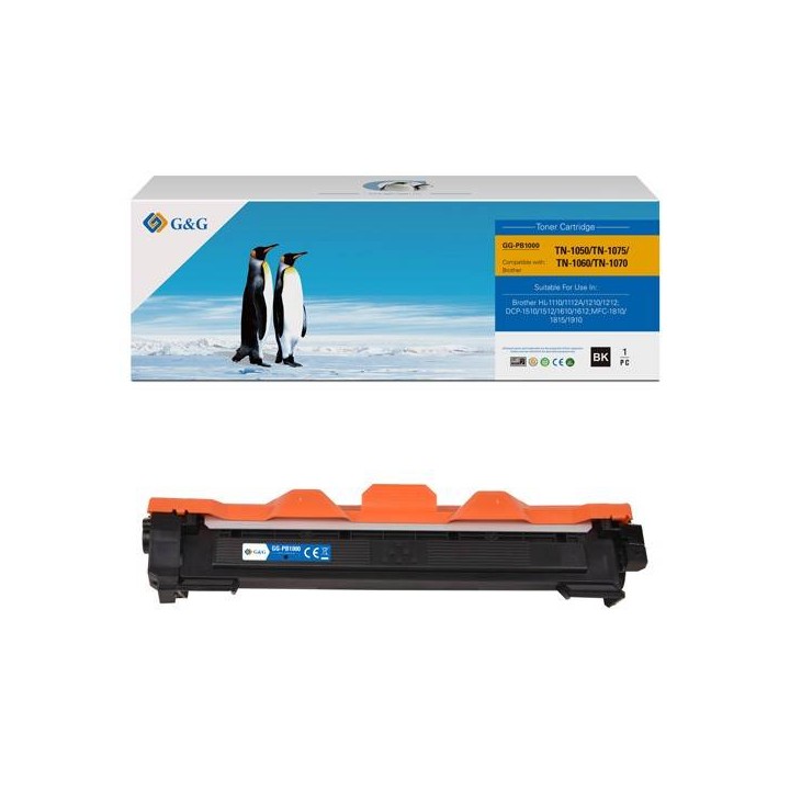 G&G KOMPATYBILNY TONER Z TN1030, TN1050, TN1075, TN1060, TN1070, BLACK, 1000S, NT-PB1000, DLA BROTHER HL-1110/1110R/1112R/DCP-15
