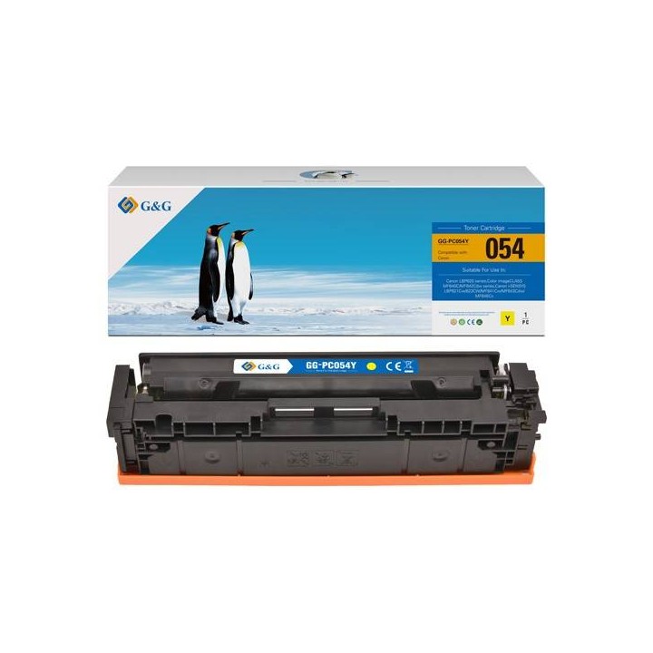 G&G KOMPATYBILNY TONER Z 054Y, YELLOW, 1200S, NT-PC054Y, DLA CANON LBP620, MF640C, I-SENSYS LBP621CW, MF641CW, MF645C, N
