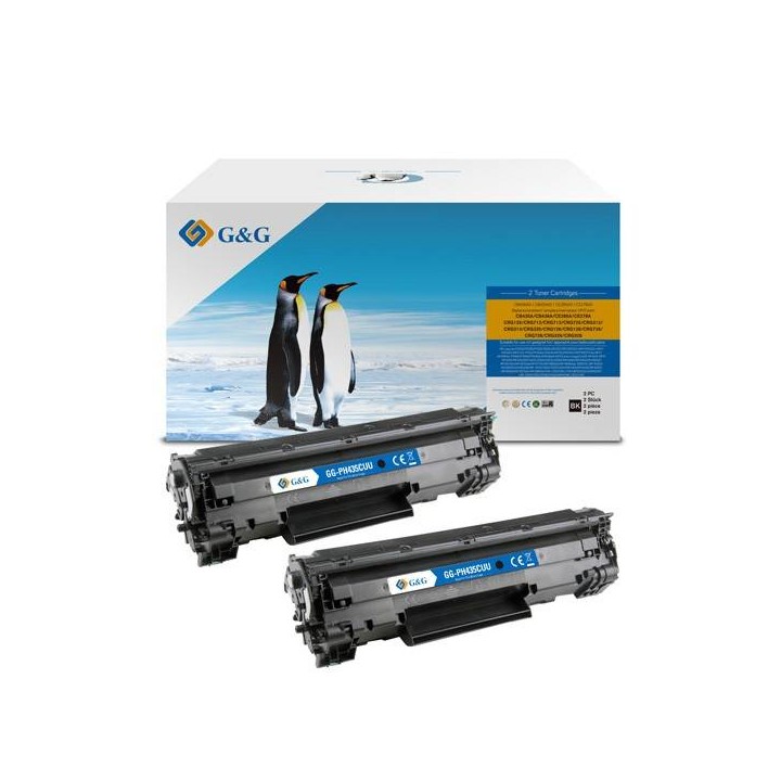 G&G KOMPATYBILNY TONER Z CB435A, CB436A, CE285A, CE278A, CRG128, 728, 725, BLACK, 2000S, NT-PH435CUU, HP 35A, DLA HP LASERJET P1