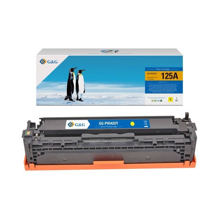 G&G KOMPATYBILNY TONER Z CB542A, CE320A, CF210X, CRG116, CRG716, CRG316, YELLOW, 1400S, NT-PH542UY, HP 125A, DLA HP COLOR LASERJ