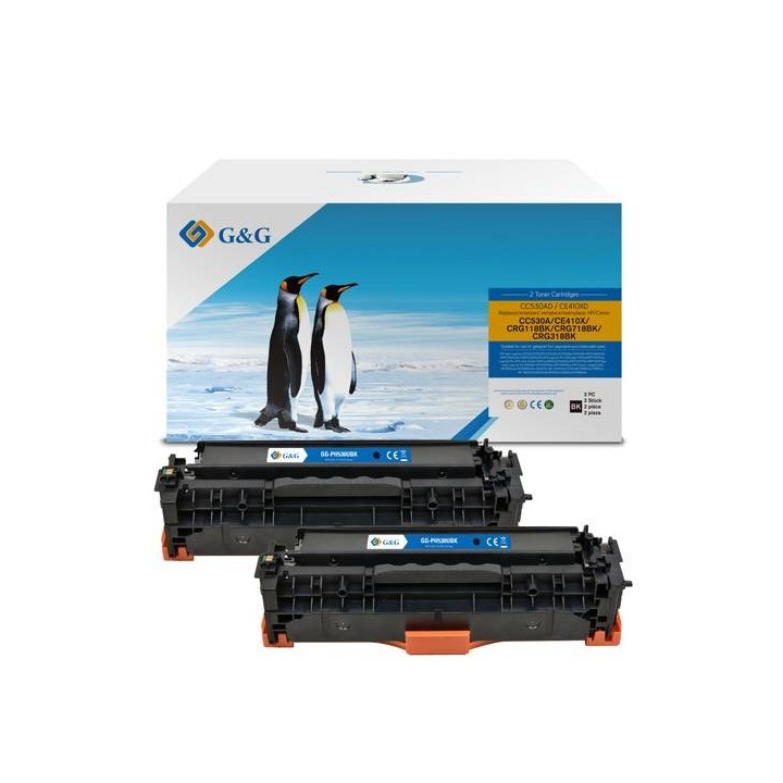 G&G KOMPATYBILNY TONER Z CC530A, CE410X, CF380X, CRG118, CRG718, CRG318, BLACK, 3500S, NT-PH530UBK, HP 304A, DLA HP COLOR LASERJ