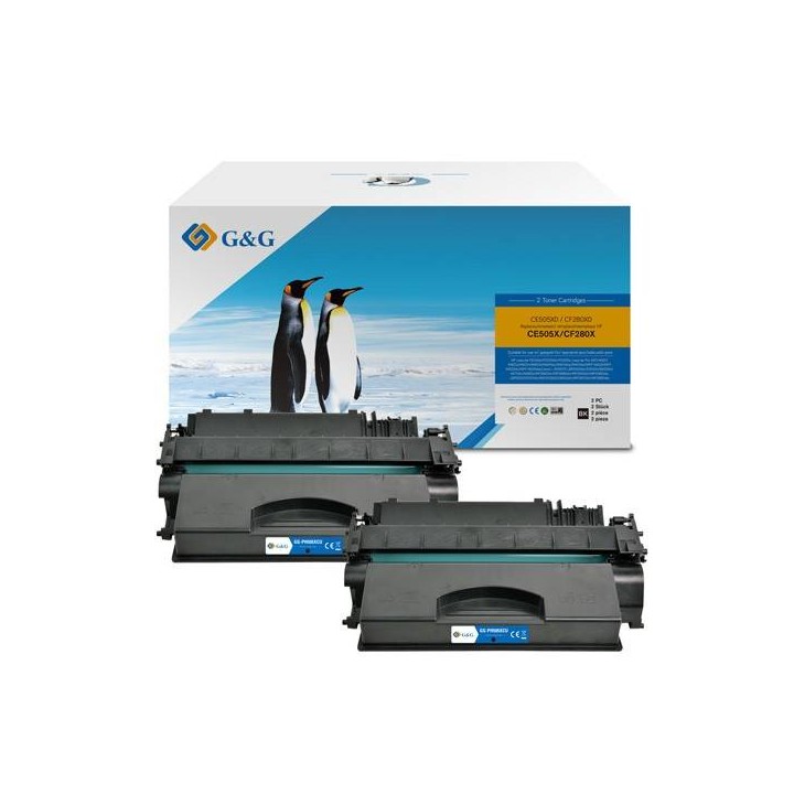 G&G KOMPATYBILNY TONER Z CE505X, CF280X, CRG719H, BLACK, 6500S, NT-PH505XCU, HP 05X, DLA HP LASERJET P2055D/P2055DN/P2055X, LASE