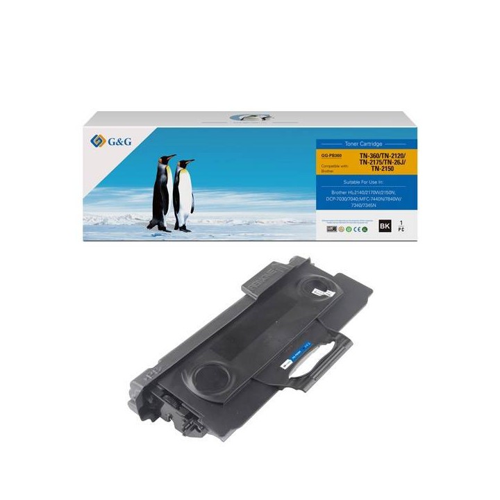 G&G KOMPATYBILNY TONER Z TN2120, BLACK, 2600S, NT-PB360, DLA BROTHER HL-2140, 2150N, 2170W, MFC-7840W, 7440N, N