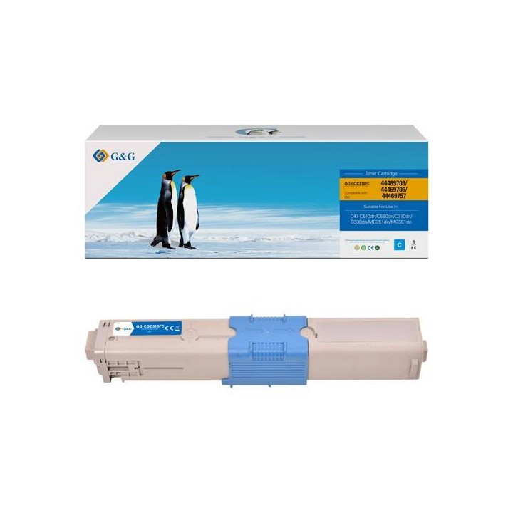 G&G KOMPATYBILNY TONER Z 44469706, CYAN, 3000S, NT-CO310C, DLA OKI C310DN, C330DN, C510DN, C530DN, MC351DN, MC361DN, N