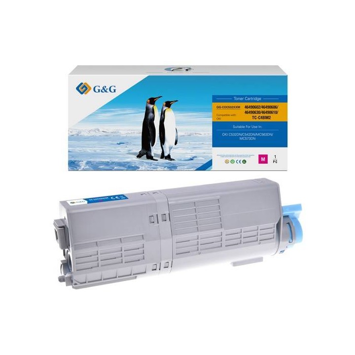G&G KOMPATYBILNY TONER Z 46490606, MAGENTA, 6000S, NT-COC532XXM, DLA OKI C532DN, C542DN, MC563DN, MC573DN, N
